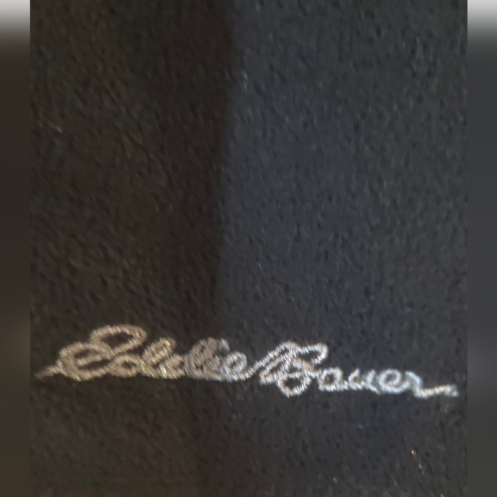 Eddie Bauer - Classic Women's Black 1/4 Zip Long Sleeve Fleece - Picture 3 of 6